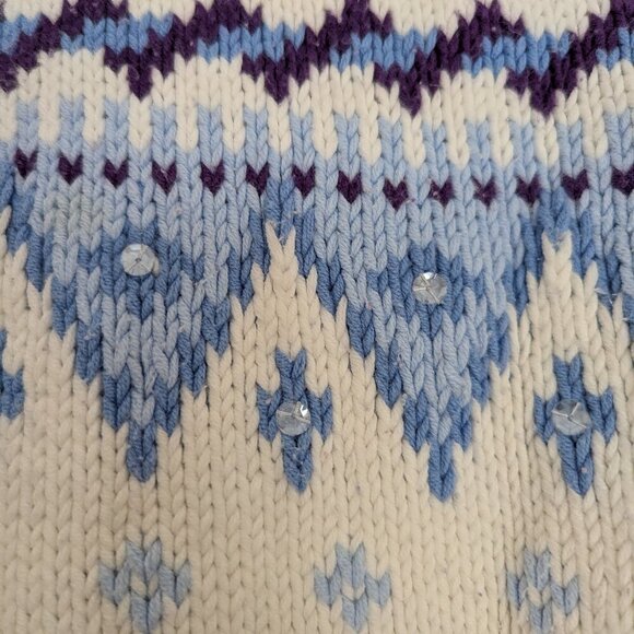 Gap Kids Girl Knit Pullover Sweater XXL 14 16 Turtleneck Geo Design - Picture 4 of 13